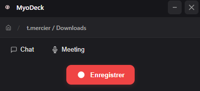 Fenetre flottante - demarrer un enregistrement