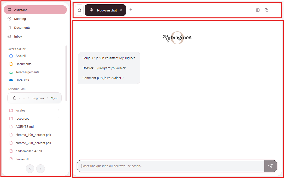 Vue d'ensemble de l'interface