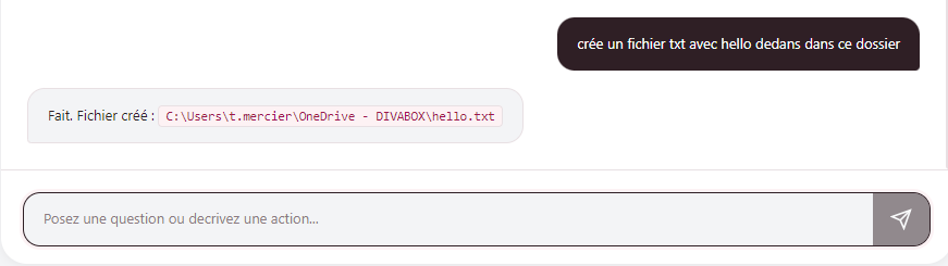 Exemple de chat avec l'assistant