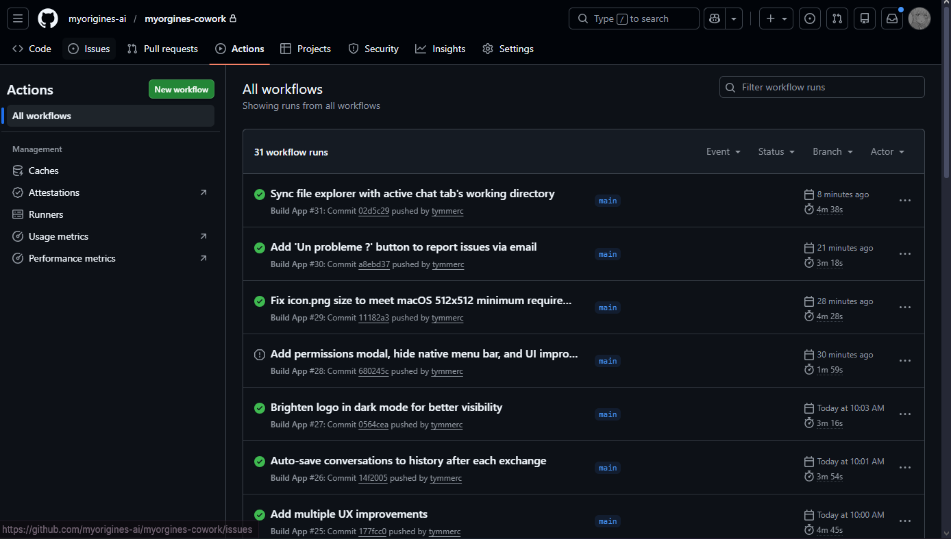 GitHub Actions workflows